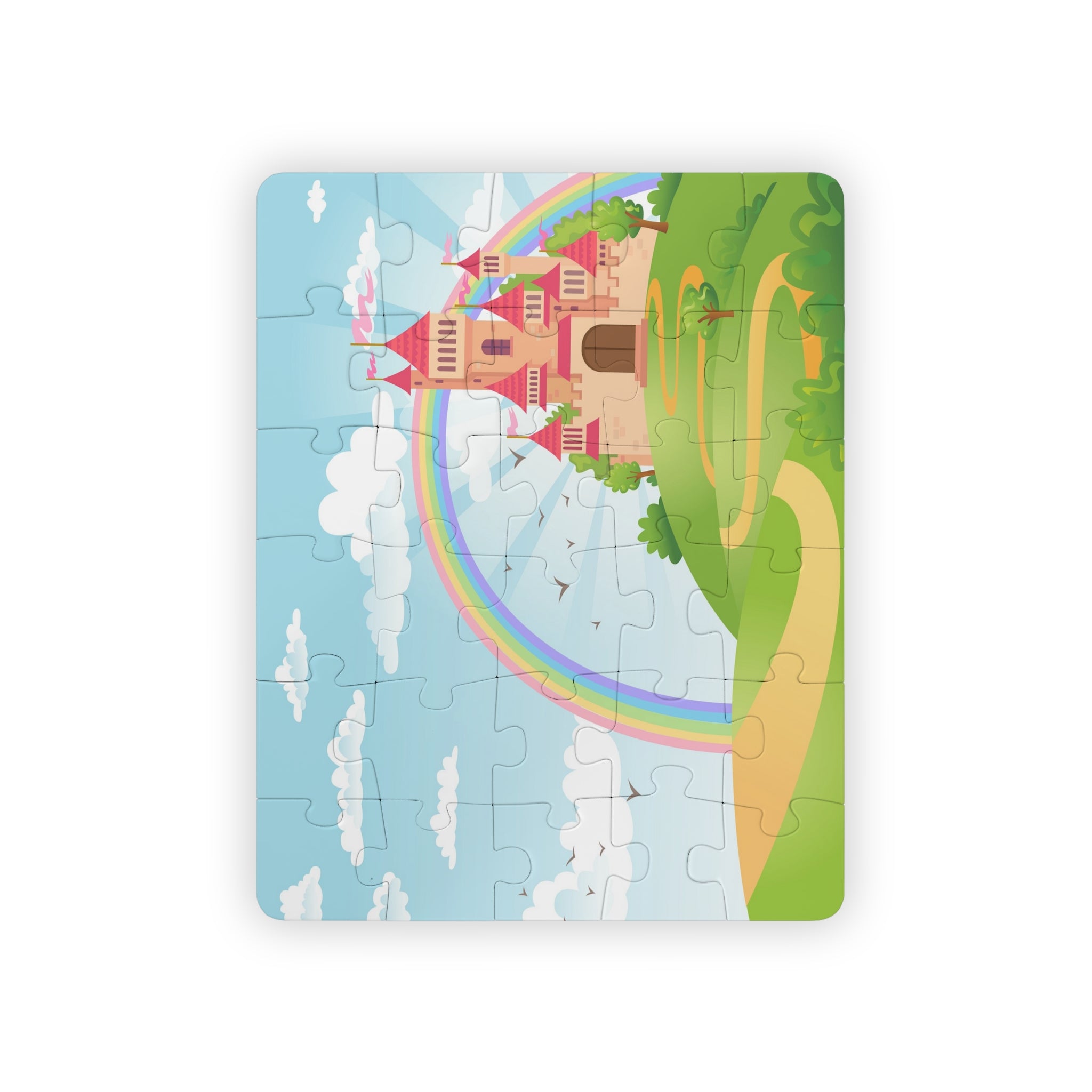 Castle & Rainbow 30-Piece Kids Puzzle — Magical Fairy Tale Jigsaw for Toddlers