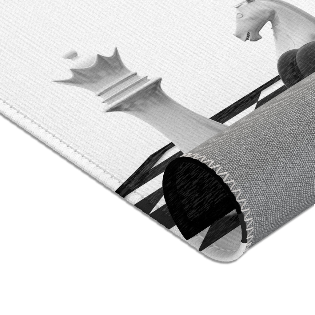 Chess 'Game Over' Area Rug — Black & White Gaming Decor
