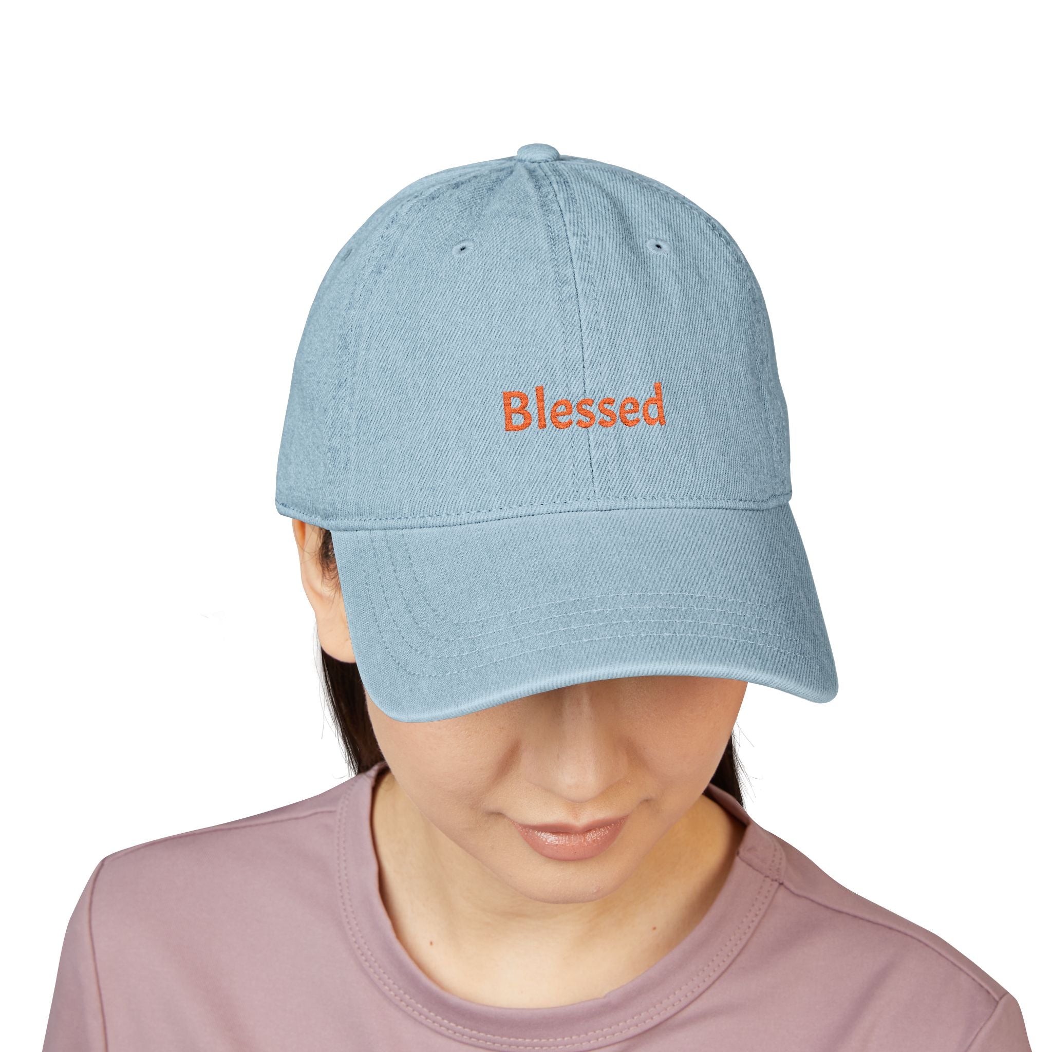 Blessed Embroidered Denim Hat — 'Blessed' Baseball Cap