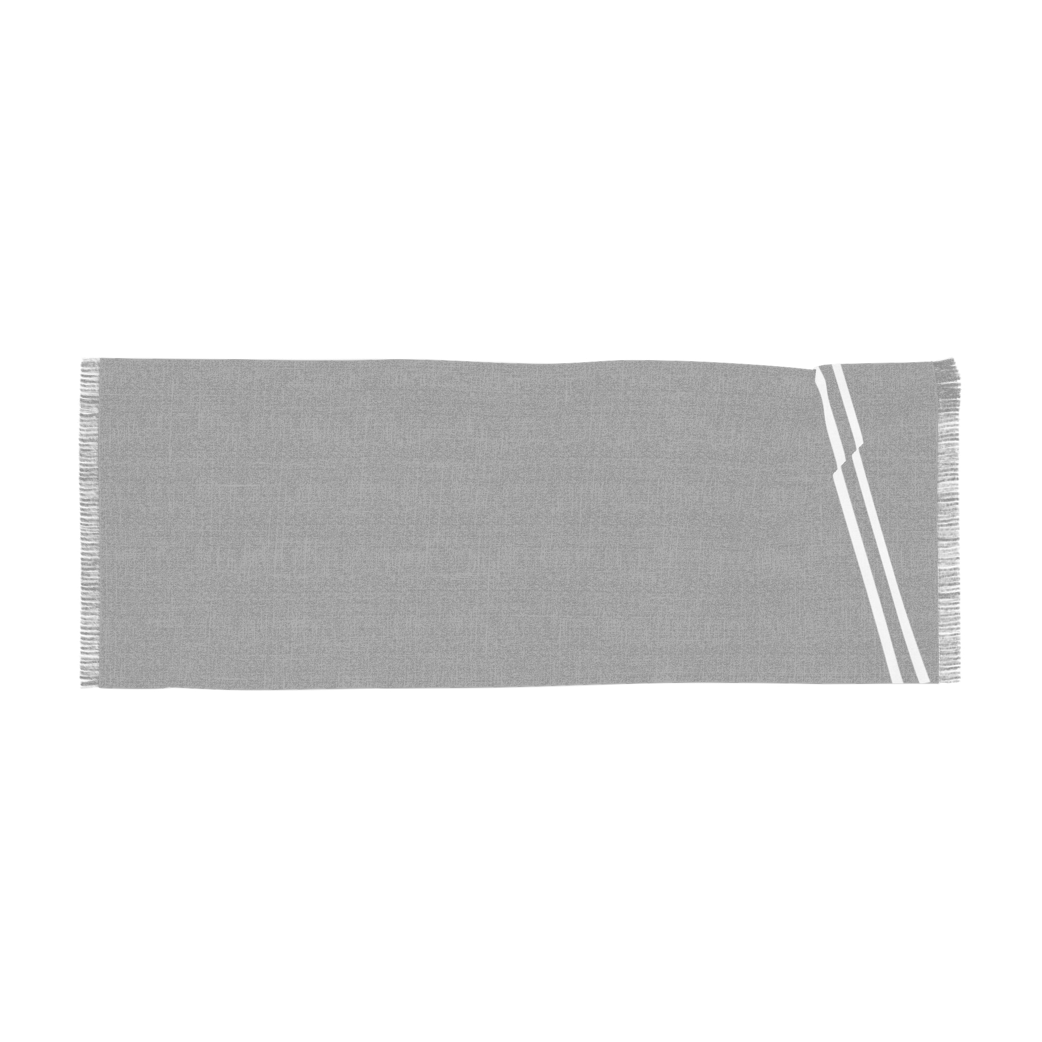 Black & White Lined Silk Scarf — Elegant Lightweight Fashion Accessory