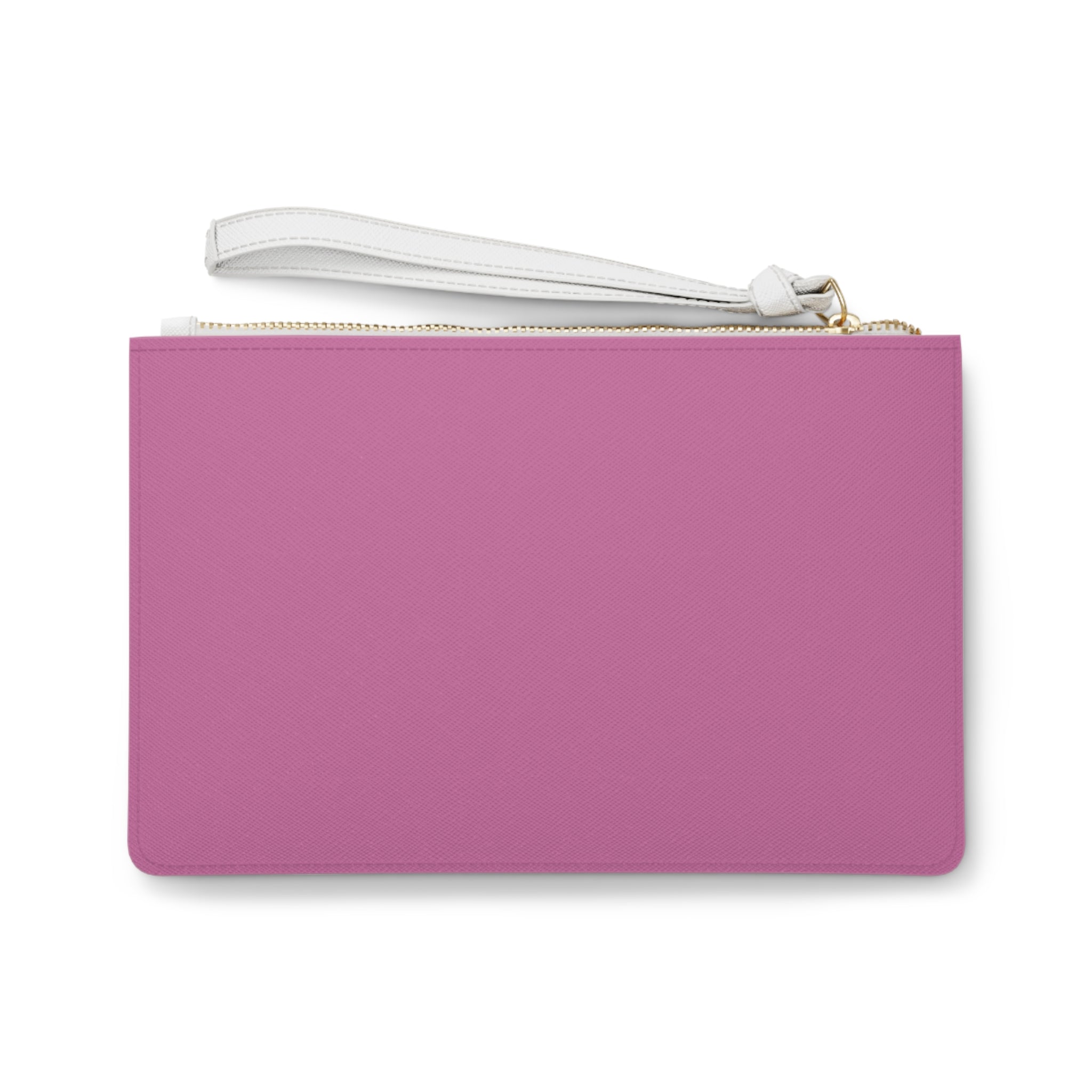 Pink Wristlet Clutch Bag — Minimal Solid Color Zip Pouch for Everyday & Gifts