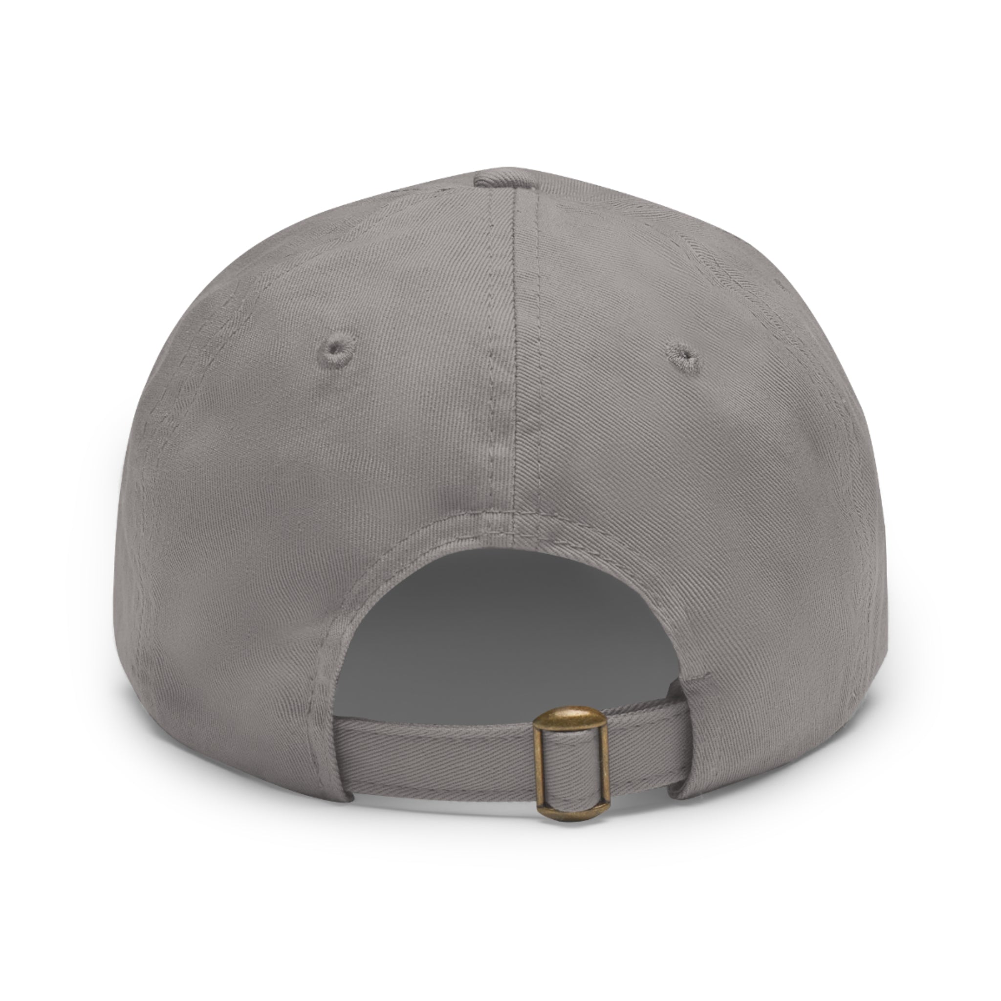 The Boss Leather Patch Dad Hat — Neutral Cap with Pink Patch