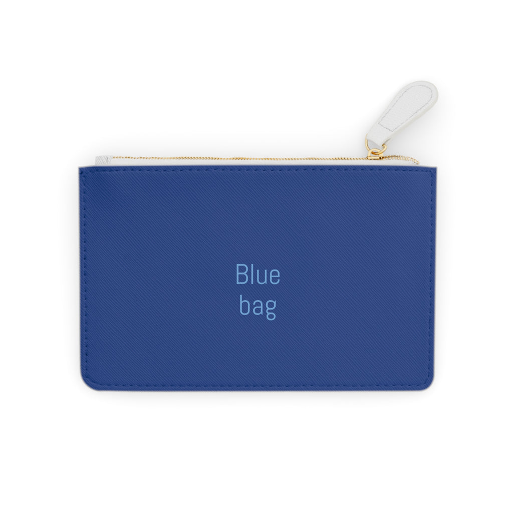 Blue Mini Clutch Bag – Compact Zipper Pouch for Cards & Essentials
