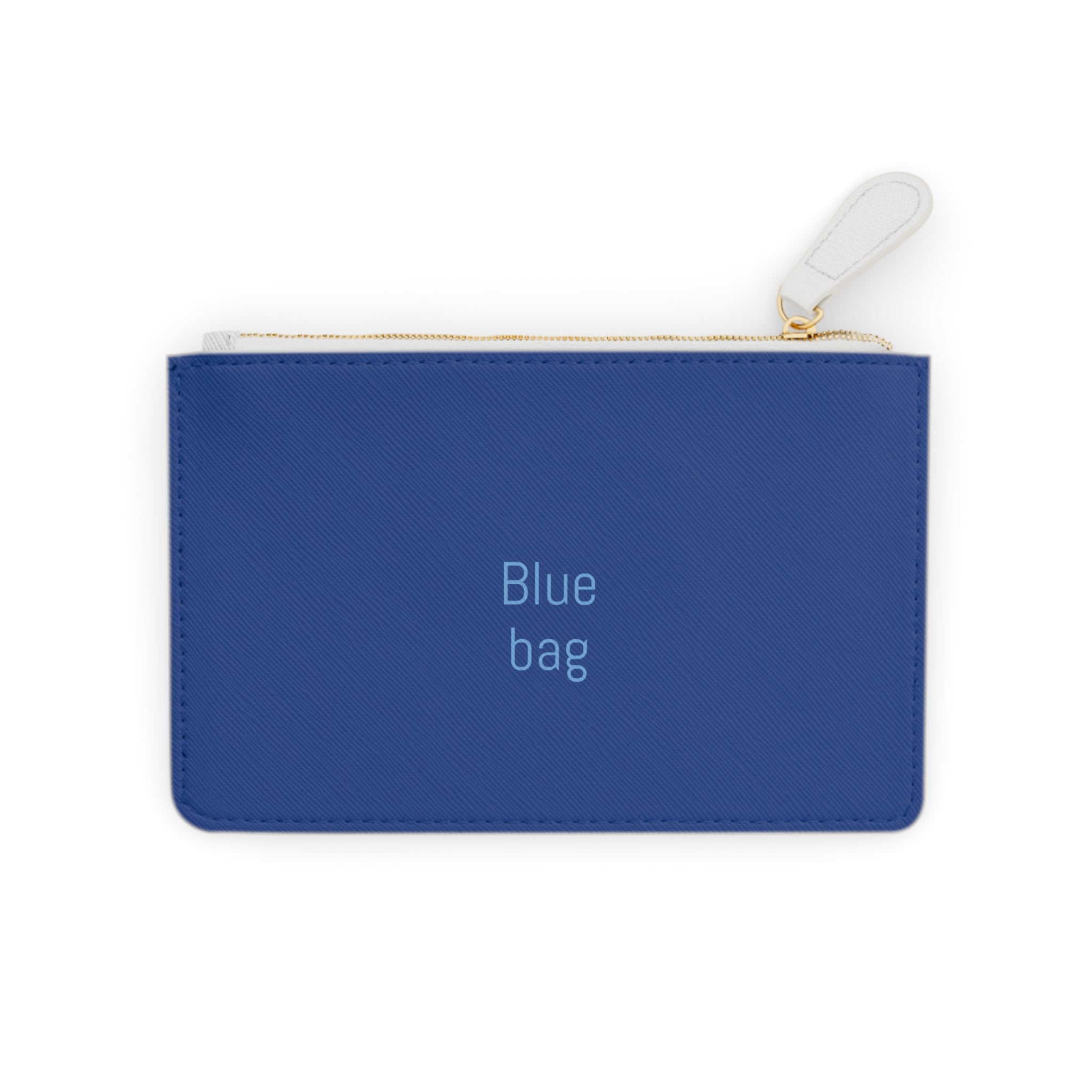 Blue Mini Clutch Bag – Compact Zipper Pouch for Cards & Essentials