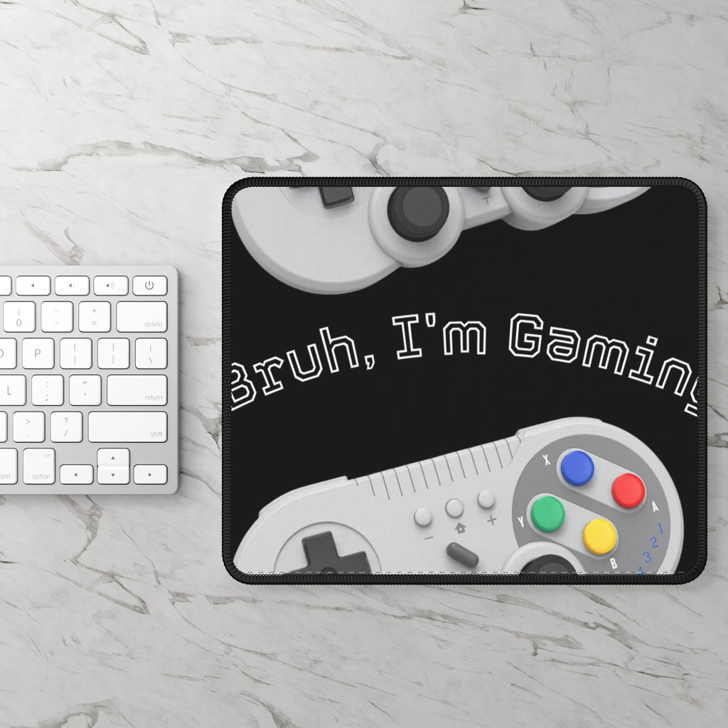 Gaming Mouse Pad — "Bruh, I'm Gaming" Retro Controller Desk Mat