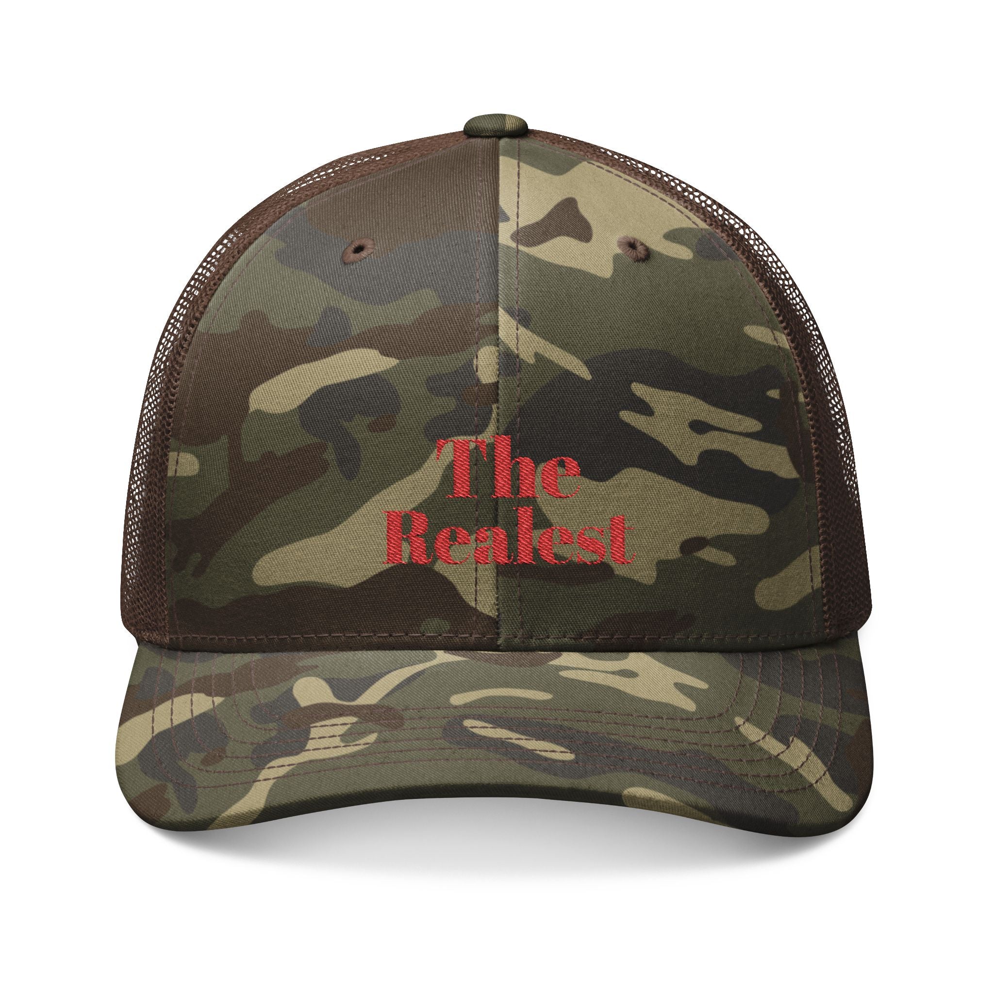 Camouflage Trucker Hat — Embroidered “The Realest”