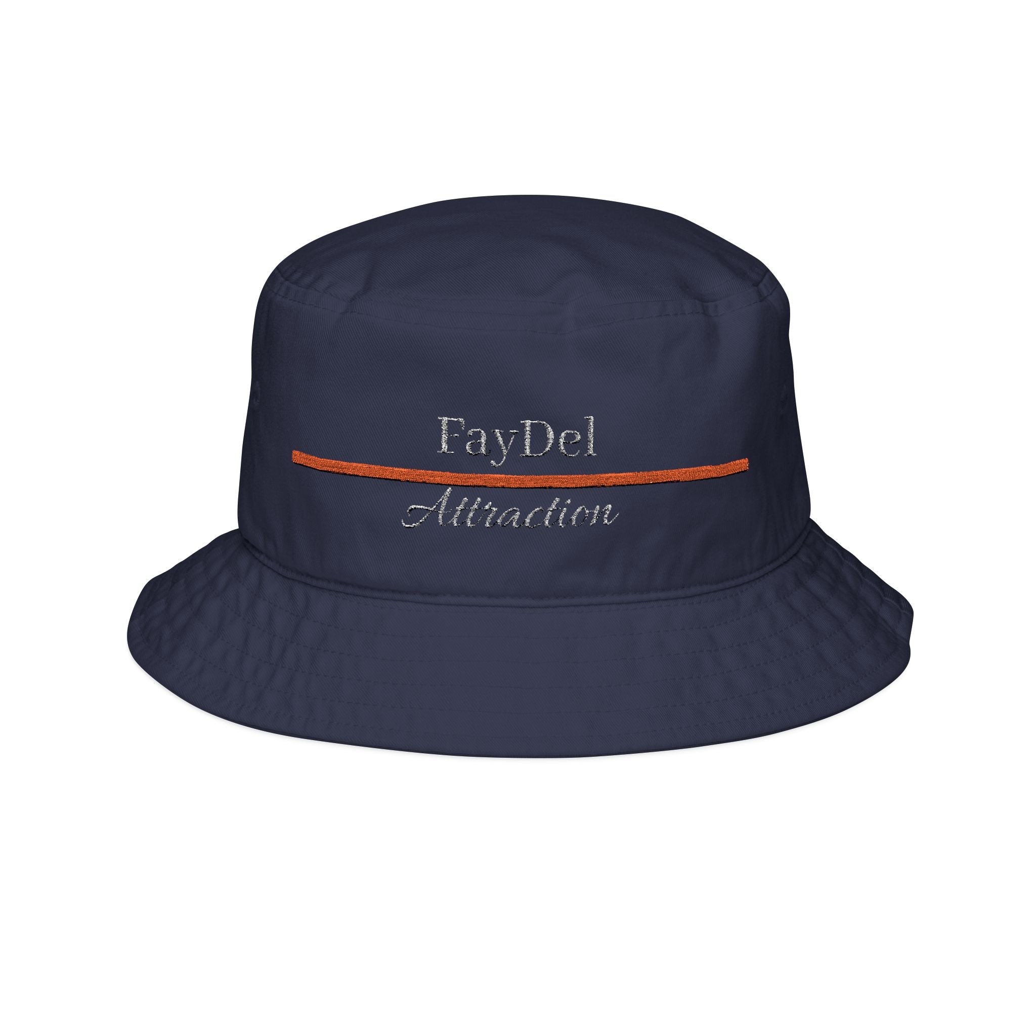 Embroidered 'FayDel Attraction' Bucket Hat — Casual Streetwear Sun Hat