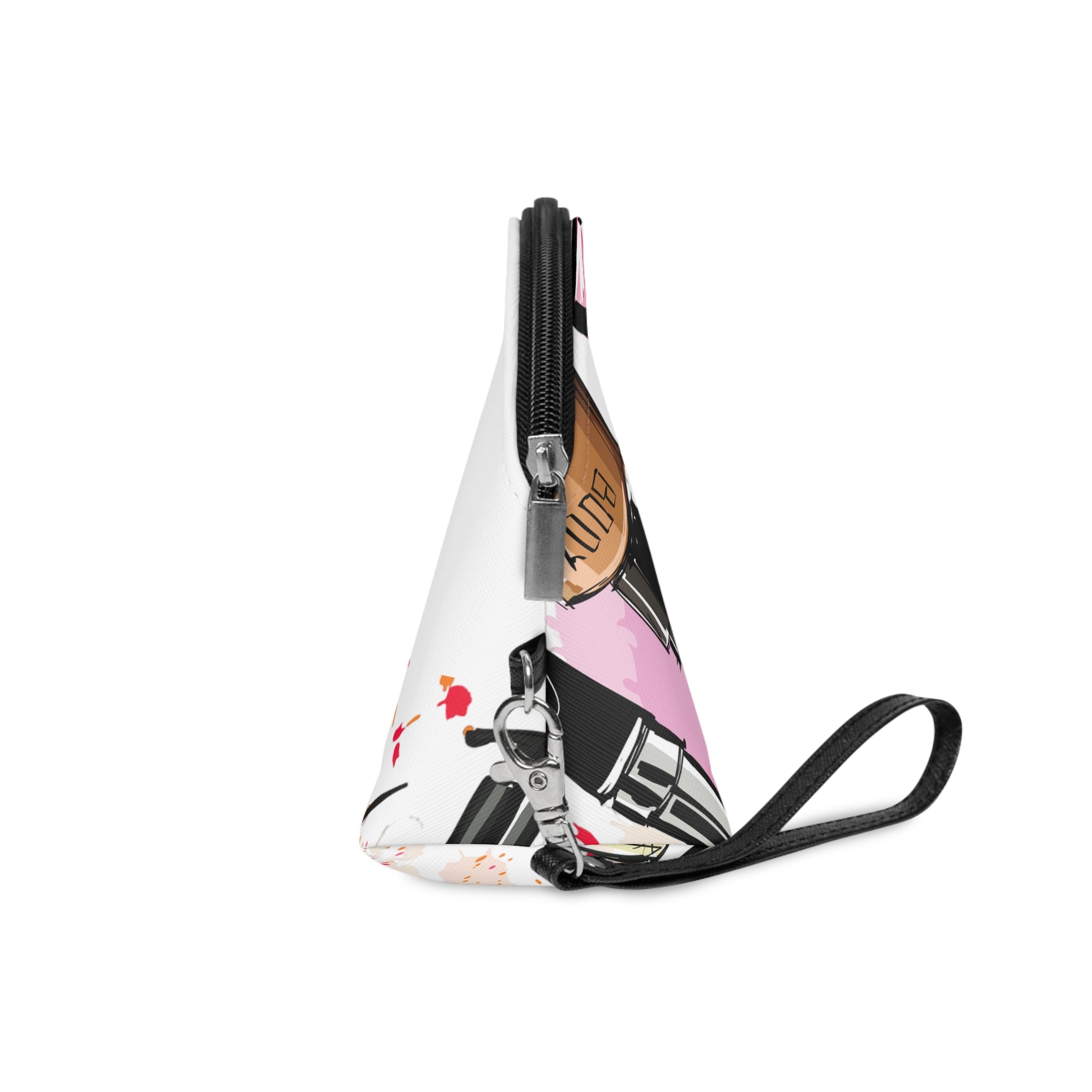 Makeup Bag — Cosmetic Pouch with Watercolor Beauty Tools Print