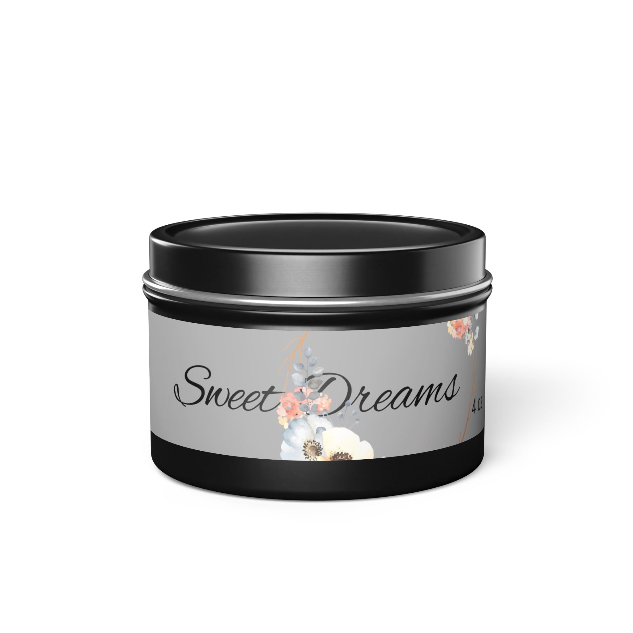 Sweet Dreams Tin Candle — Floral Scented Travel Candle