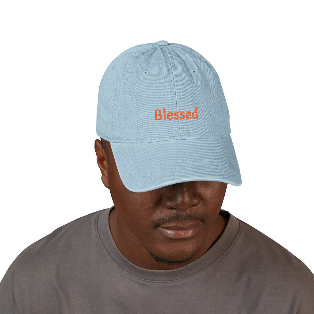 Blessed Embroidered Denim Hat — 'Blessed' Baseball Cap