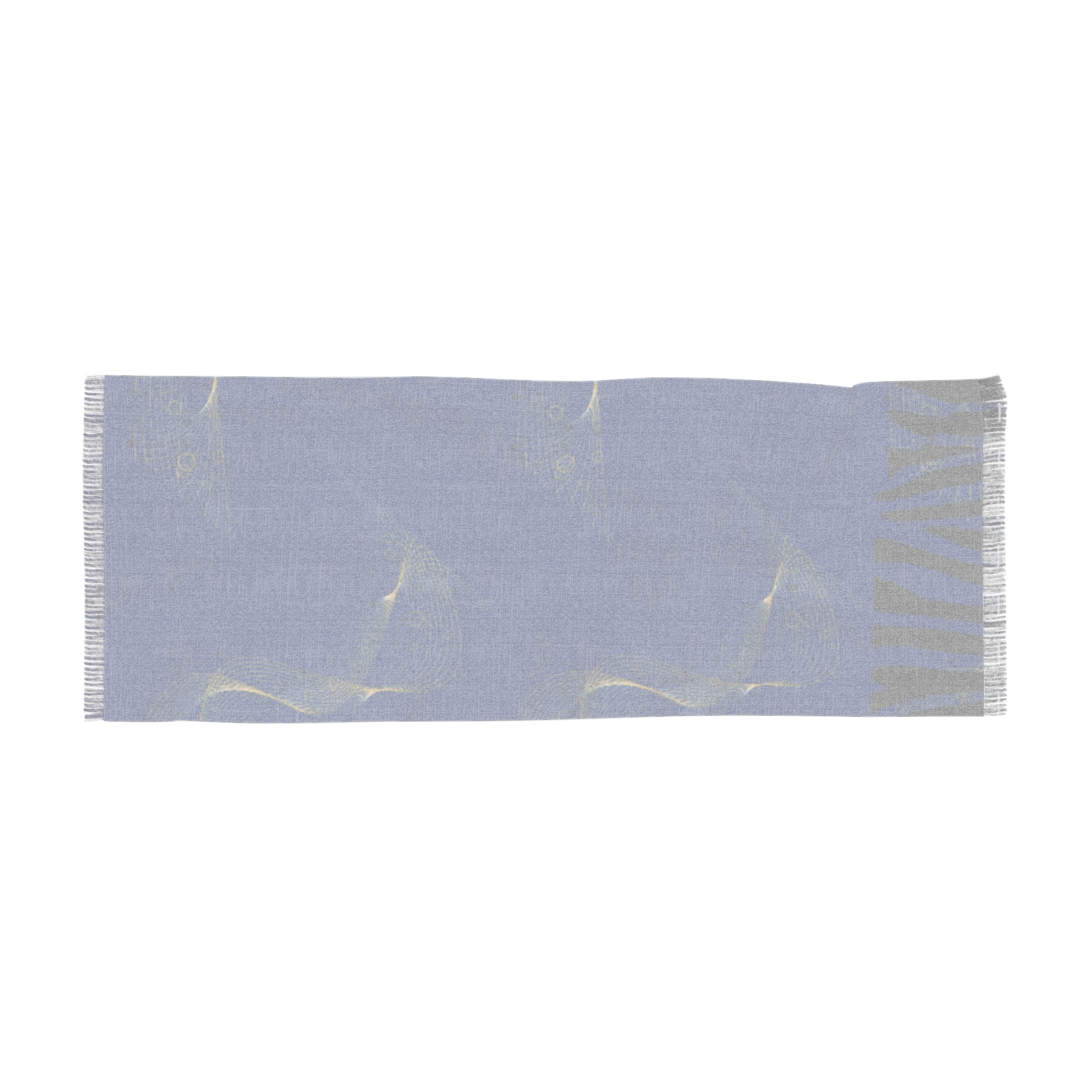 Ethereal Light Scarf – Soft Blue Shimmer Woven Wrap
