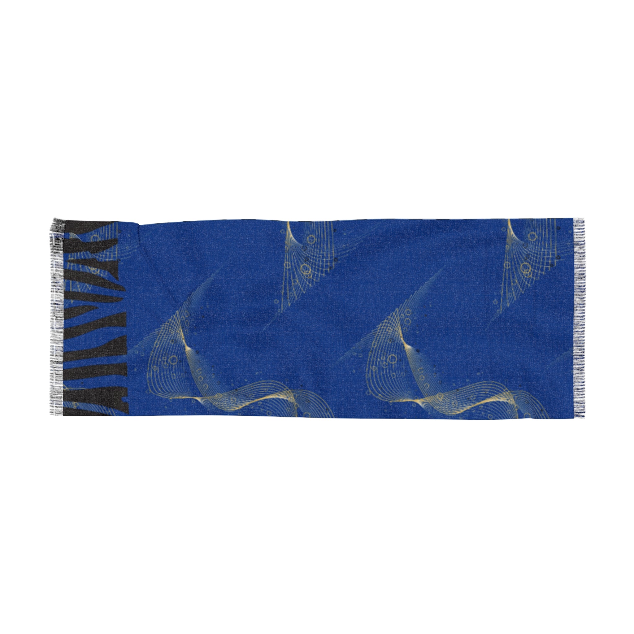 Ethereal Light Scarf – Soft Blue Shimmer Woven Wrap