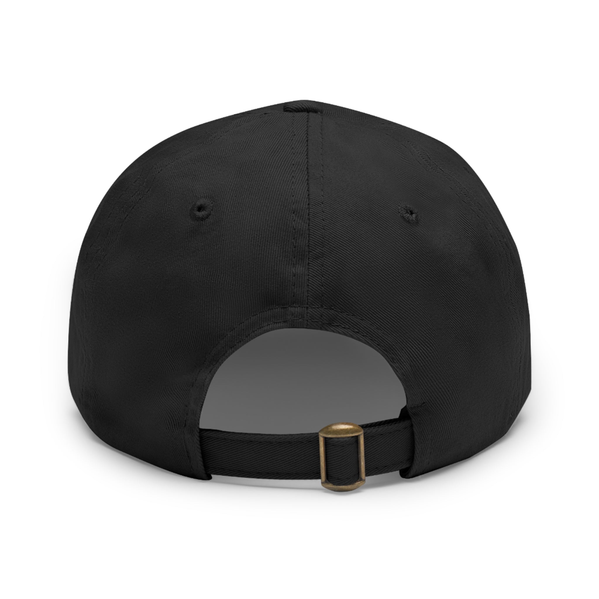The Boss Leather Patch Dad Hat — Neutral Cap with Pink Patch