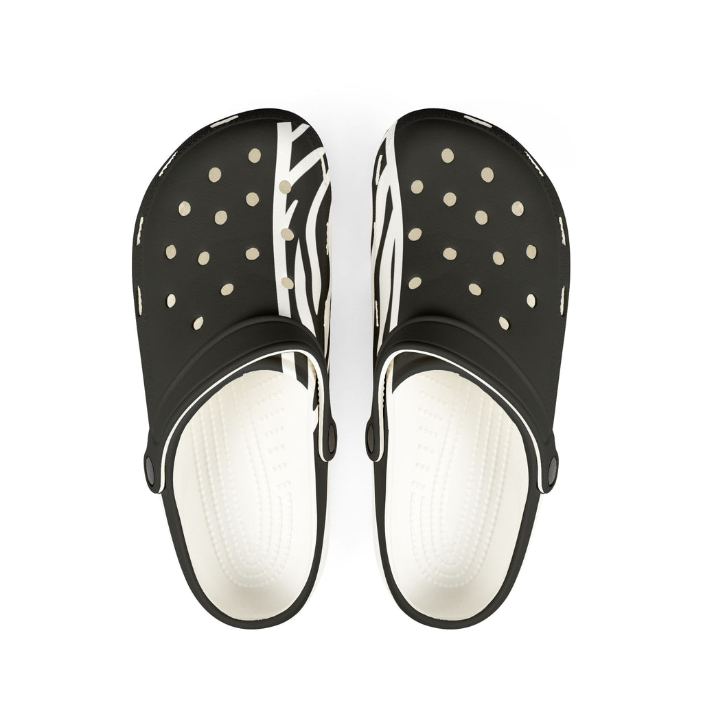 Zebra Print EVA Foam Clogs — Lightweight Slip-On Garden & Beach Shoes