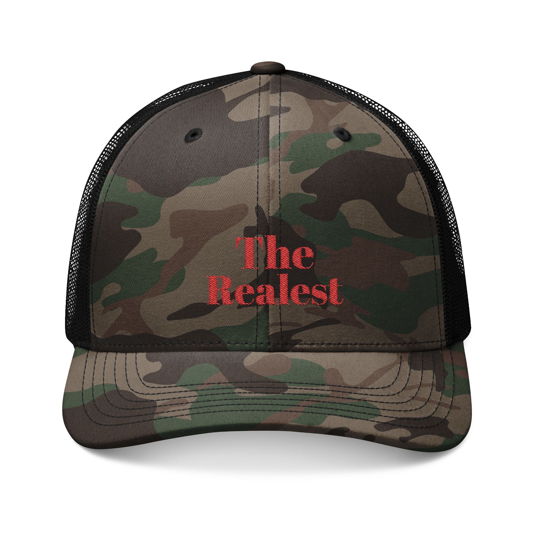 Camouflage Trucker Hat — Embroidered “The Realest”