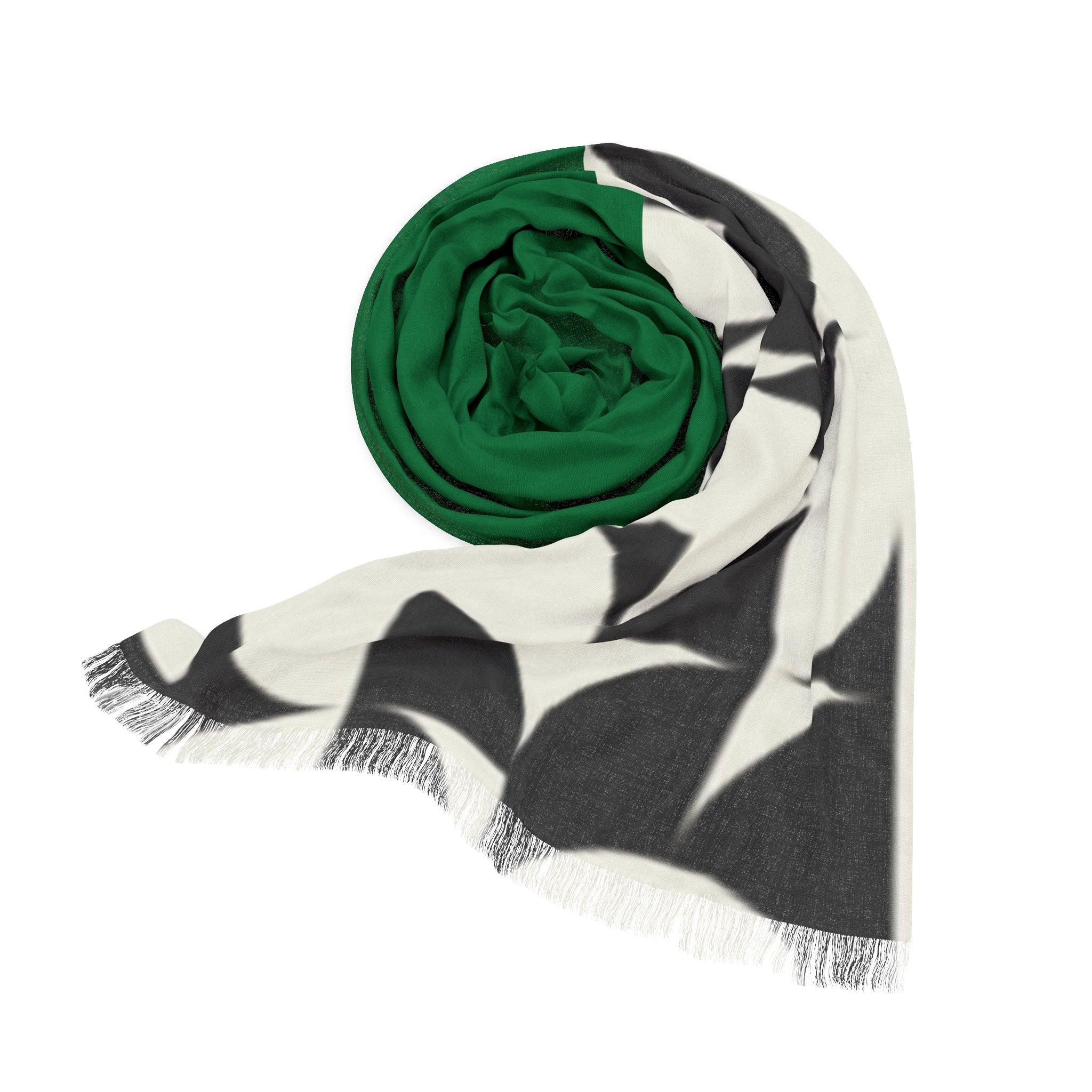 Green Black & White Light Scarf – Lightweight Fashion Scarf