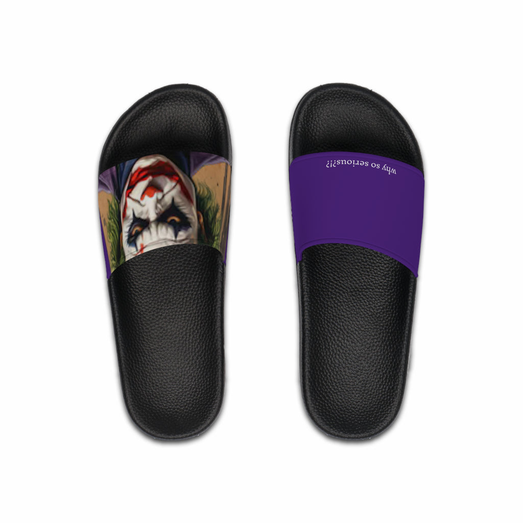 Men's Joker Face Slide Sandals — Graphic Horror Pool & Casual Slides