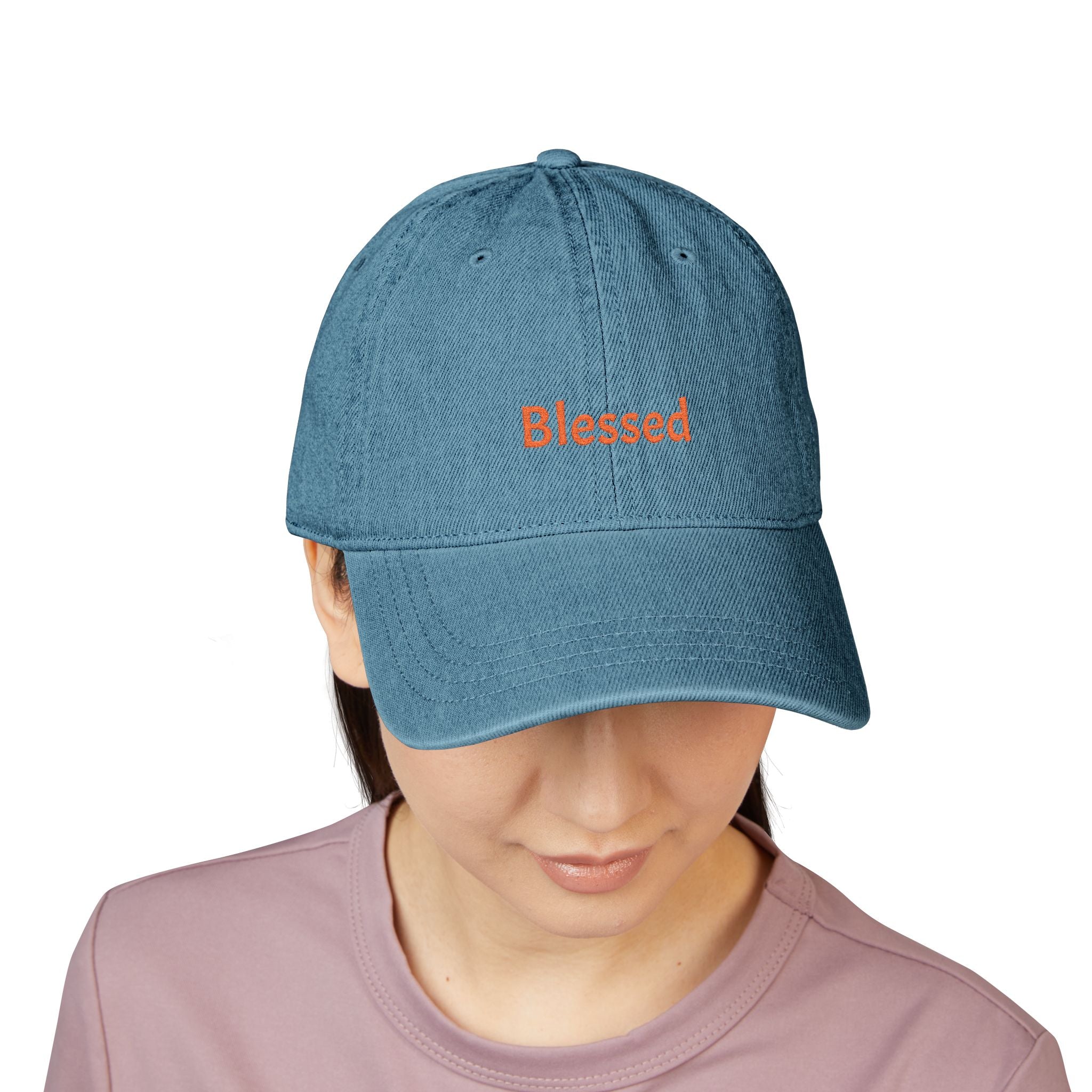 Blessed Embroidered Denim Hat — 'Blessed' Baseball Cap