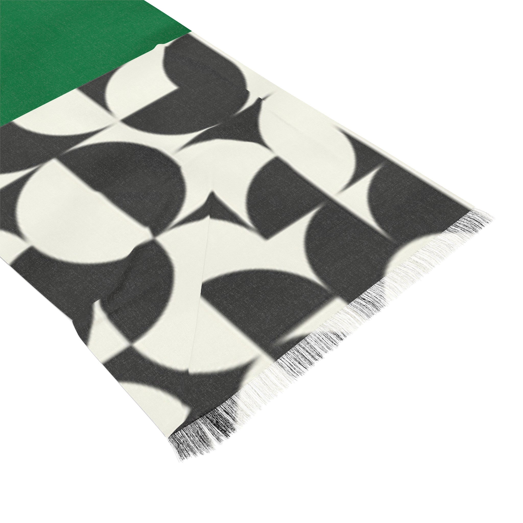Green Black & White Light Scarf – Lightweight Fashion Scarf