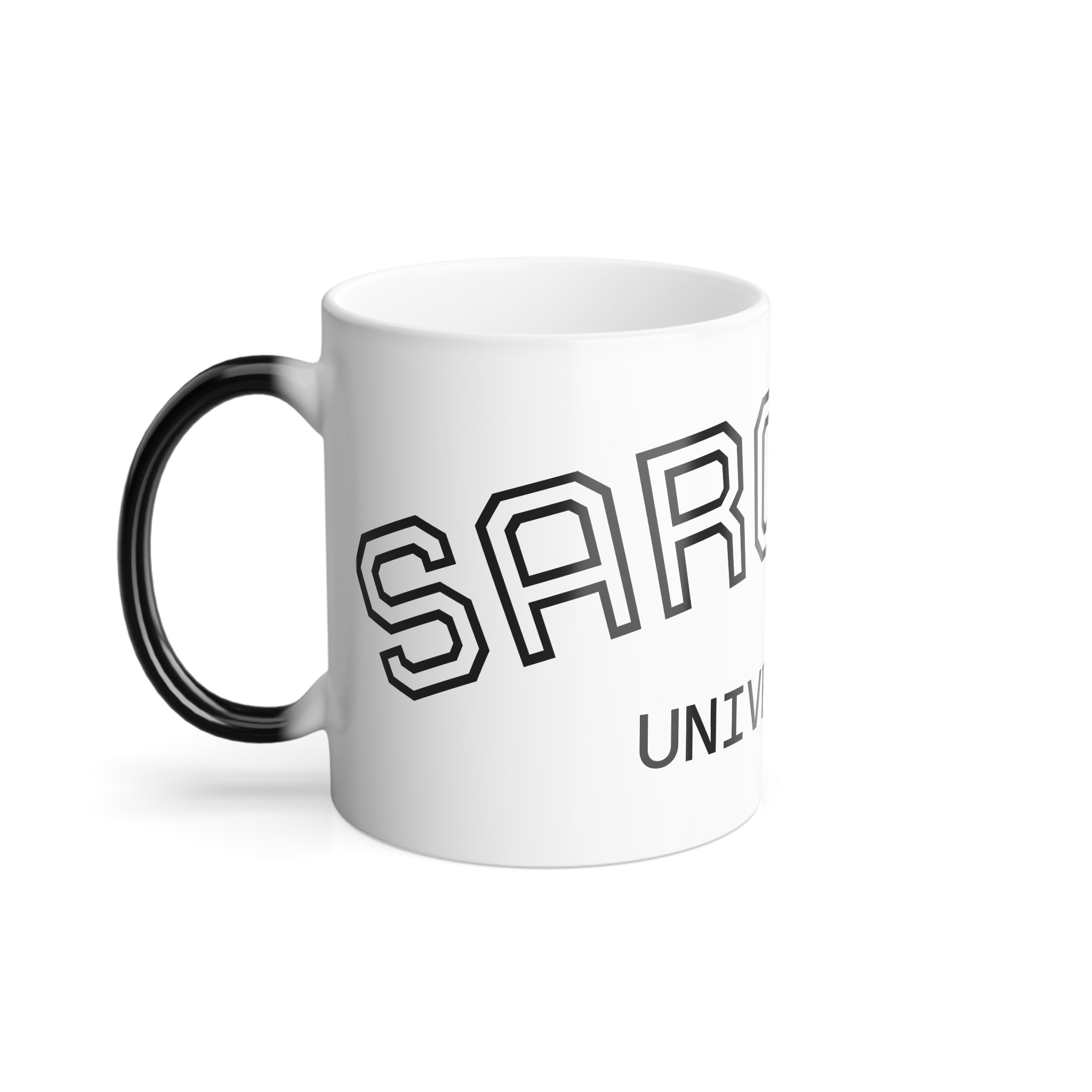 Sarcasm University Color-Changing Coffee Mug — 11oz Novelty Heat Reveal