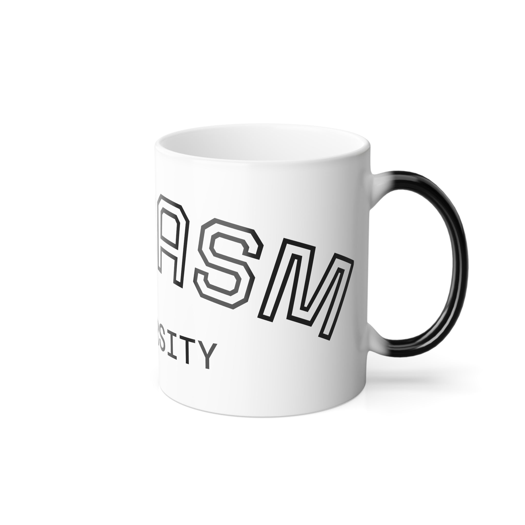 Sarcasm University Color-Changing Coffee Mug — 11oz Novelty Heat Reveal