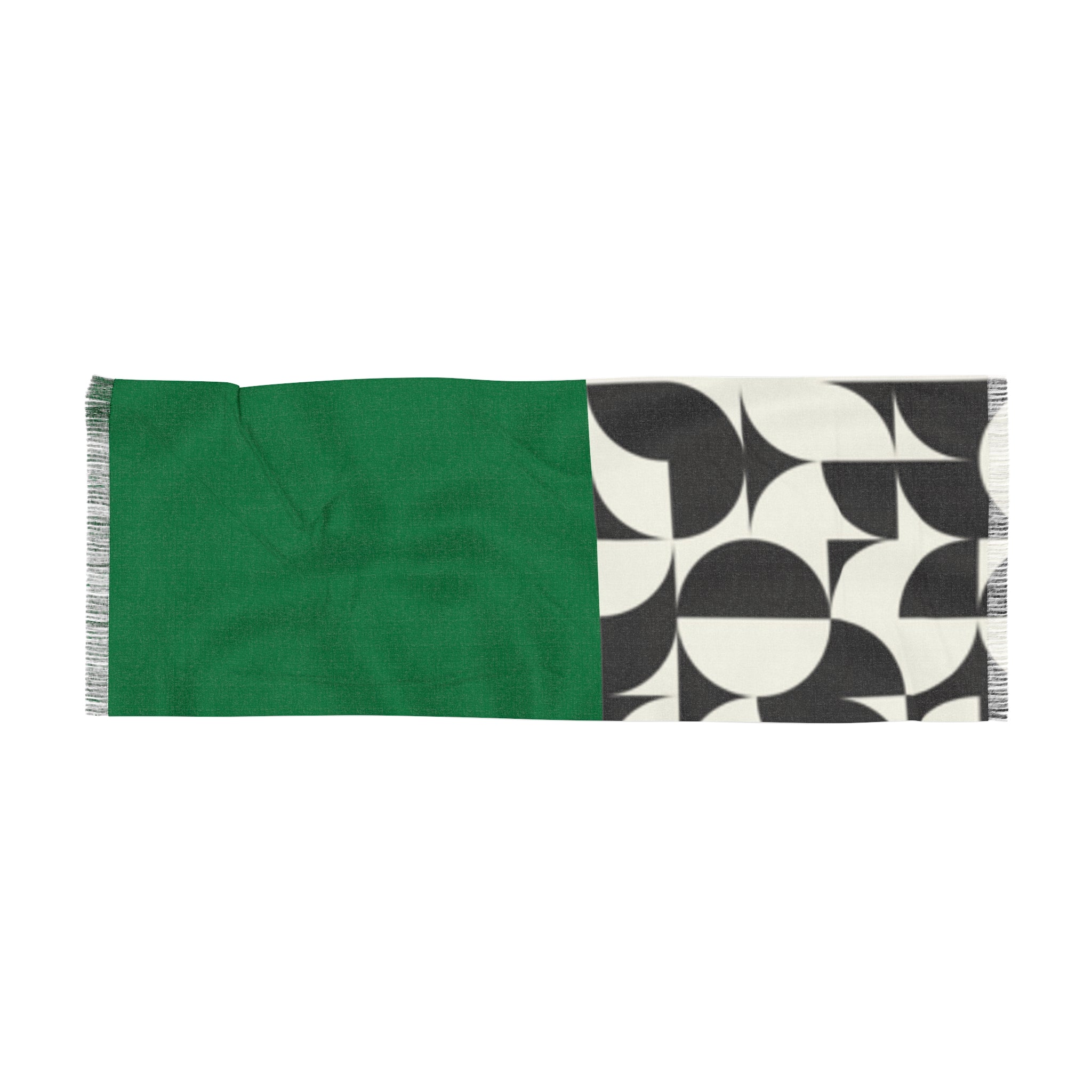 Green Black & White Light Scarf – Lightweight Fashion Scarf
