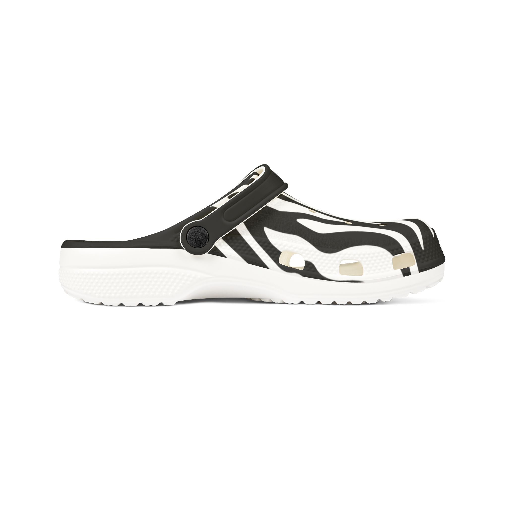 Zebra Print EVA Foam Clogs — Lightweight Slip-On Garden & Beach Shoes